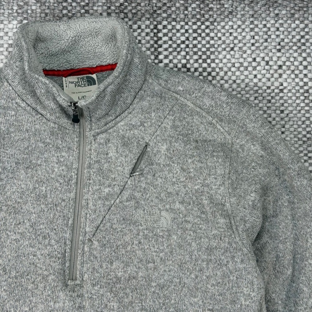 The North Face Pullover Mens Large Gray Quarter Zip Gordon Lyons Fleece Jacket